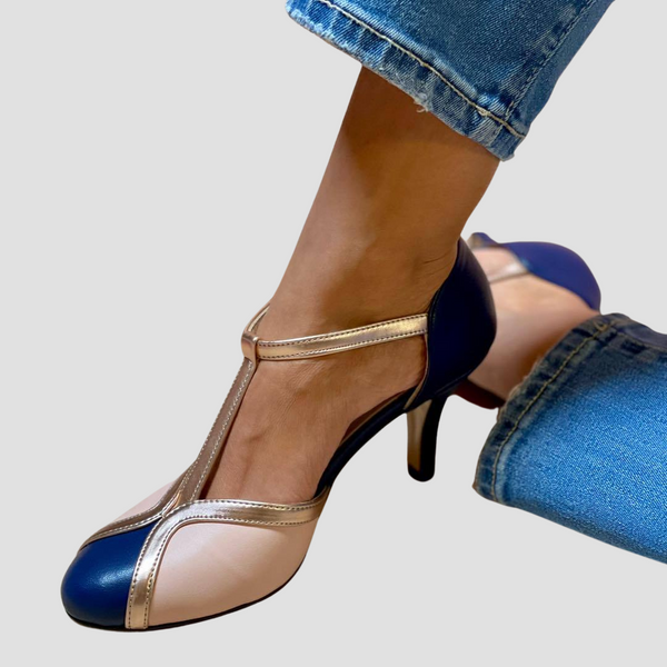 Fina – Escarpins Femme Élégants à Bout Rond et Bride T
