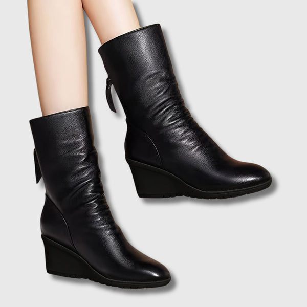 Amalia – Femme Bottes Mi-Mollet Confort à Talon Compensé | Édition Limitée