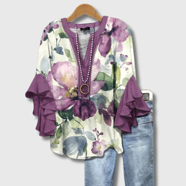 Zoé - Blouse femme Élégance Florale Édition Limitée